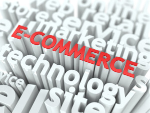 E-Commerce. The Wordcloud Business Concept.