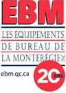 Logo EBM (Les quipements de Bureau de la Montrgie Inc.)