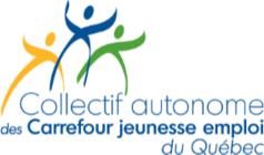 Logo Le Collectif autonome des Carrefour jeunesse emploi du Qubec 