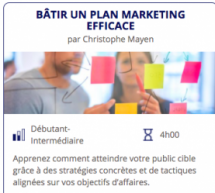 Formation : Bâtir un plan marketing efficace