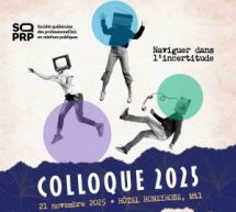 La SQPRP organise son colloque annuel pour les professionnels en relations publiques le 21 novembre prochain