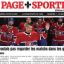 Lancement de la Page Sportive, le 1er hebdo gratuit de sport à Montréal